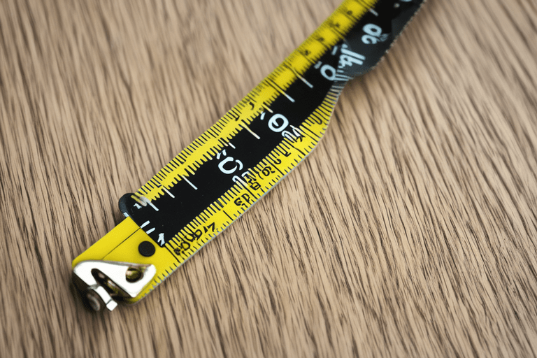 tape measure on blank background